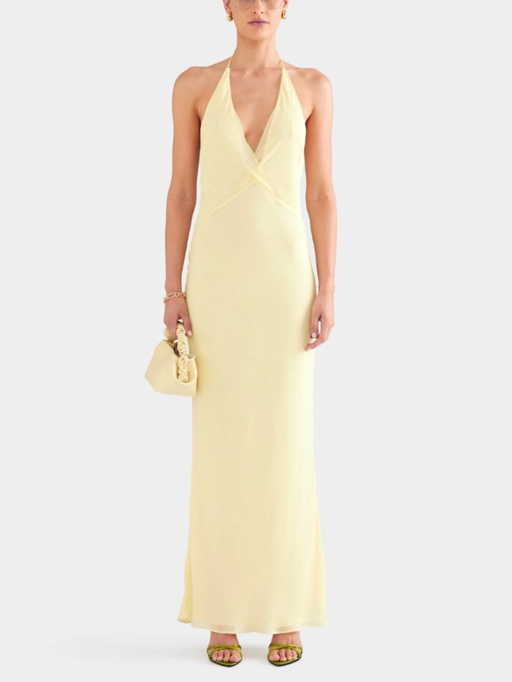 Venroy Yellow Halter Dress